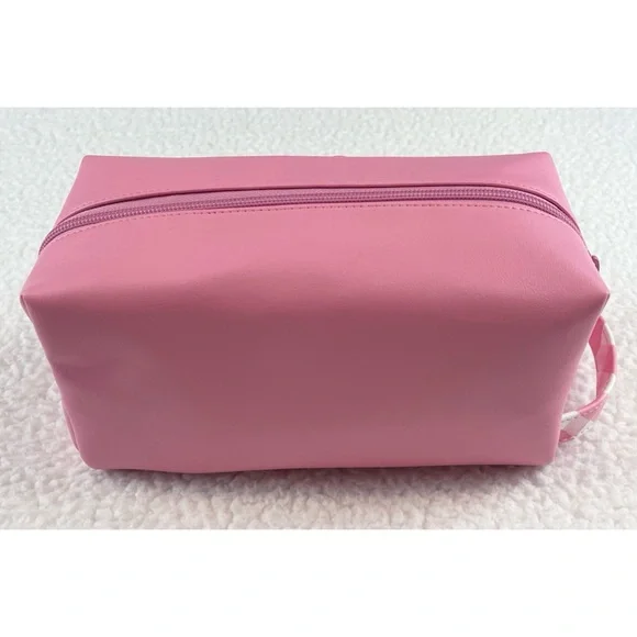 (NWT) BATH & BODY WORKS • 3-Piece Pink/White Faux Leather Cosmetic Travel Set - Picture 7 of 15